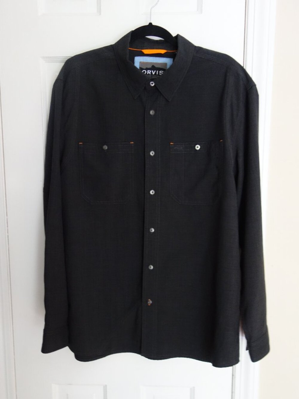 EUC ORVIS Gray Outdoor / Fishing Long Sleeve Light Weight Button Shirt – Men’s L - Picture 7 of 9